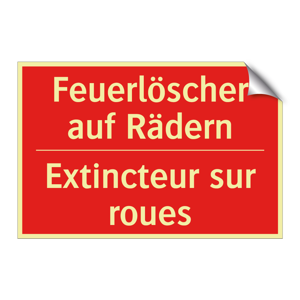 Feuerlöscher auf Rädern - Extincteur sur roues