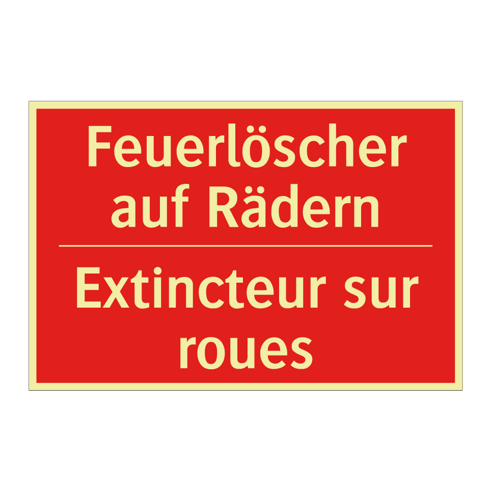 Feuerlöscher auf Rädern - Extincteur sur roues