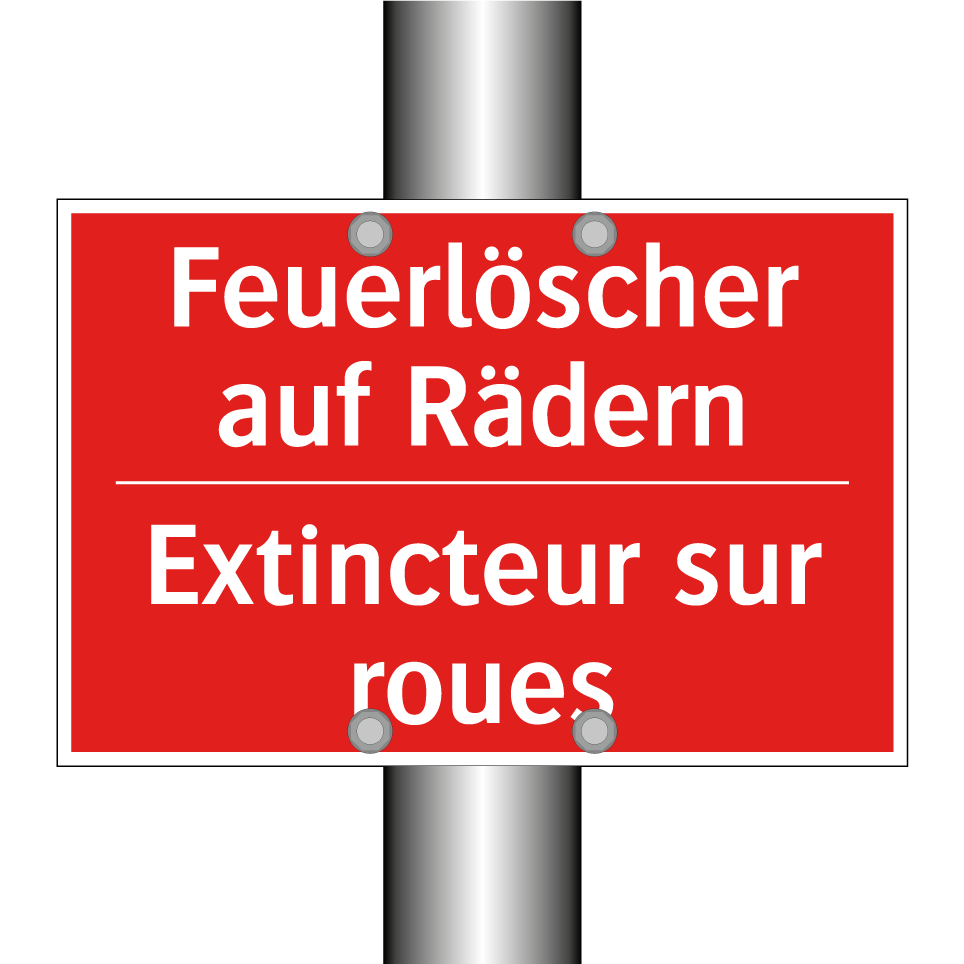 Feuerlöscher auf Rädern - Extincteur sur roues