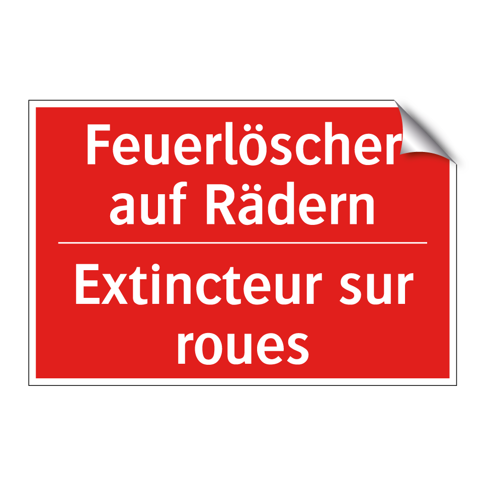 Feuerlöscher auf Rädern - Extincteur sur roues