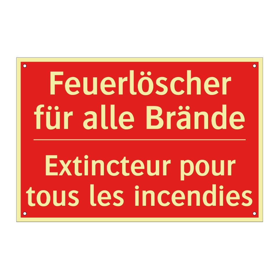 Feuerlöscher für alle Brände - Extincteur pour tous les incendies /.../