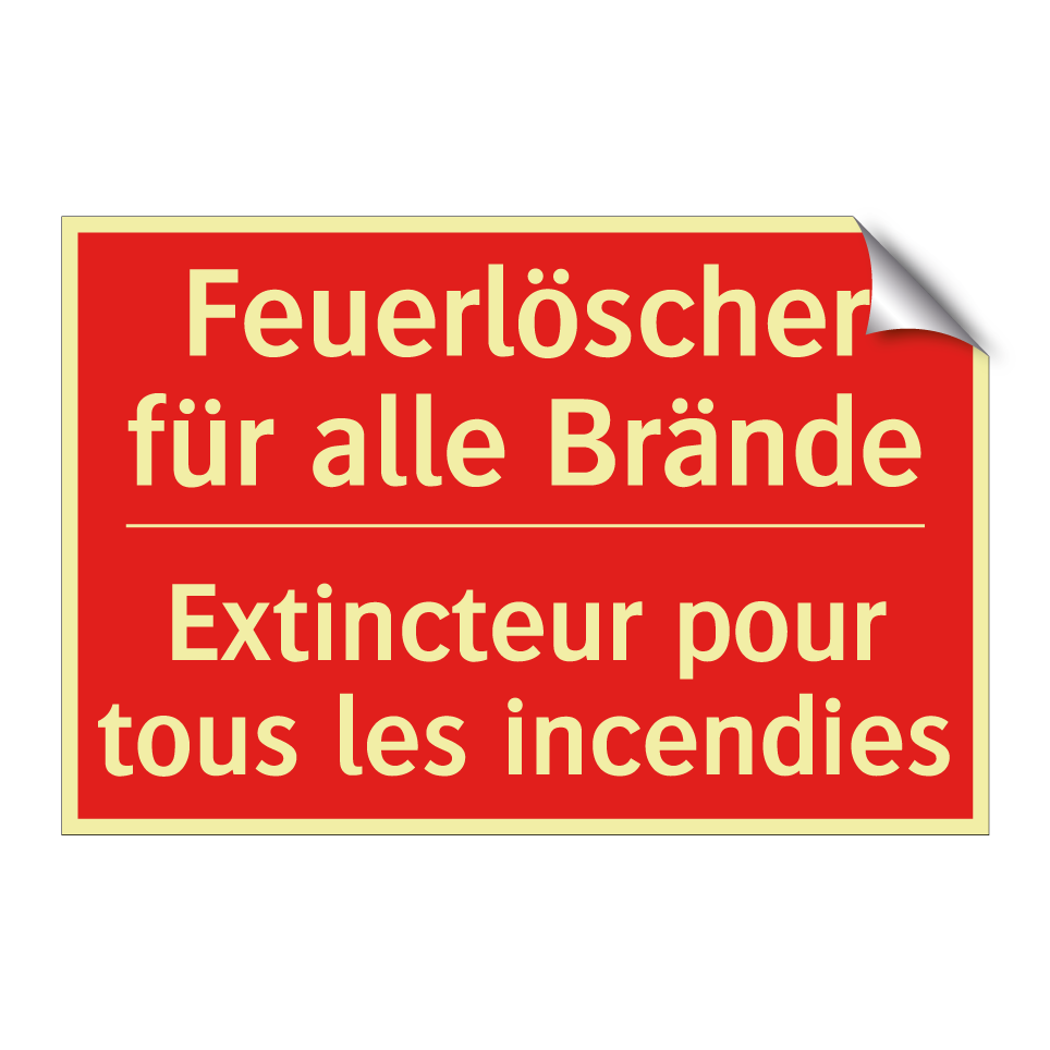 Feuerlöscher für alle Brände - Extincteur pour tous les incendies /.../