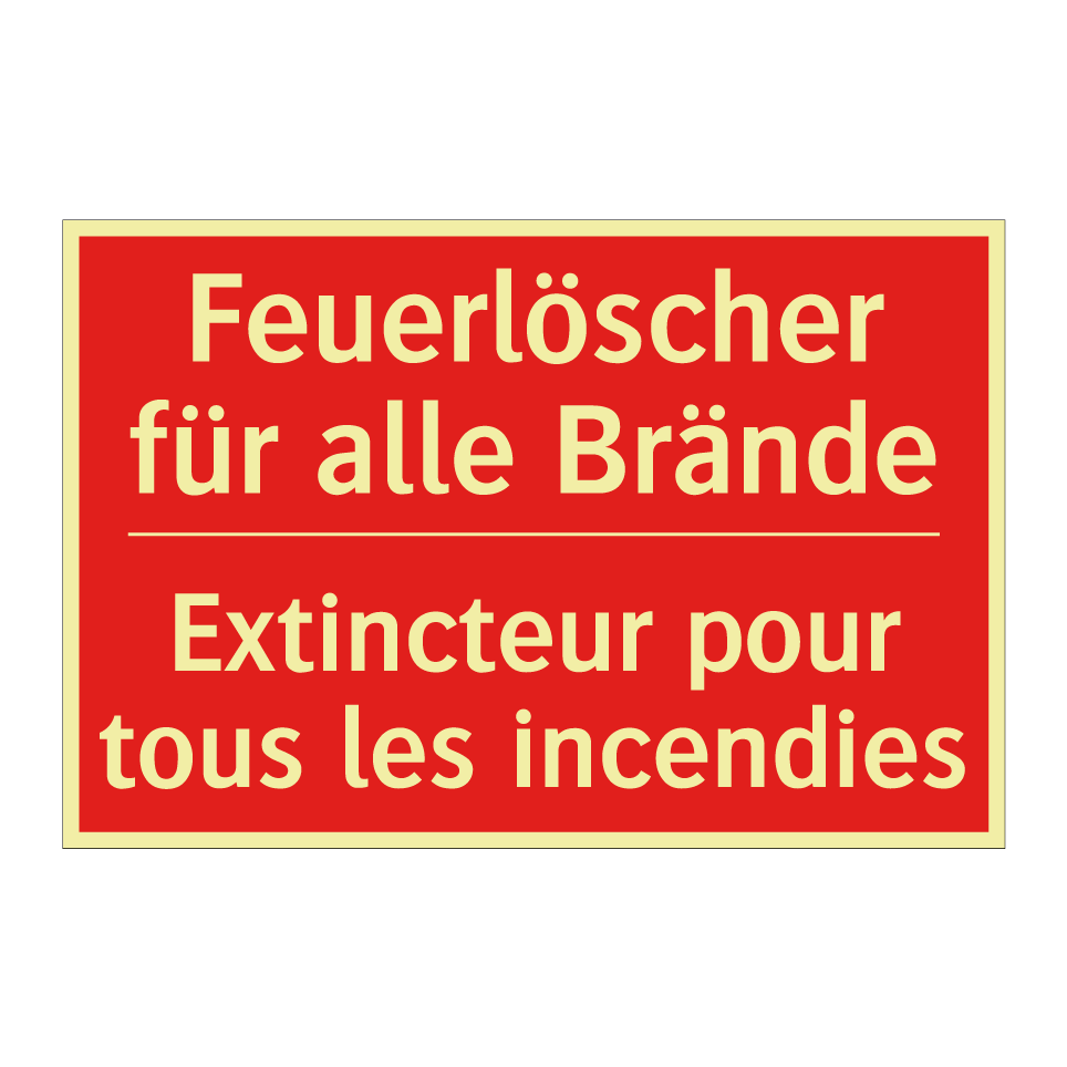 Feuerlöscher für alle Brände - Extincteur pour tous les incendies /.../
