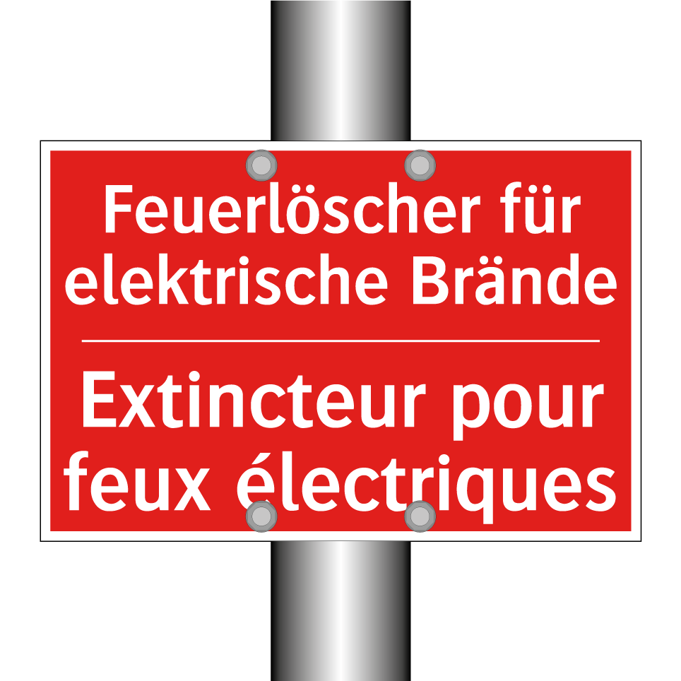 Feuerlöscher für elektrische Brände /.../ - Extincteur pour feux électriques /.../