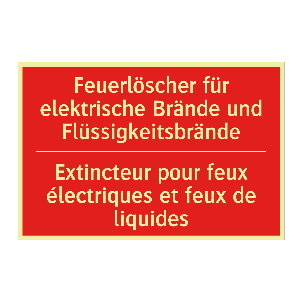 Feuerlöscher für elektrische Brände  /.../ - Extincteur pour feux électriques  /.../