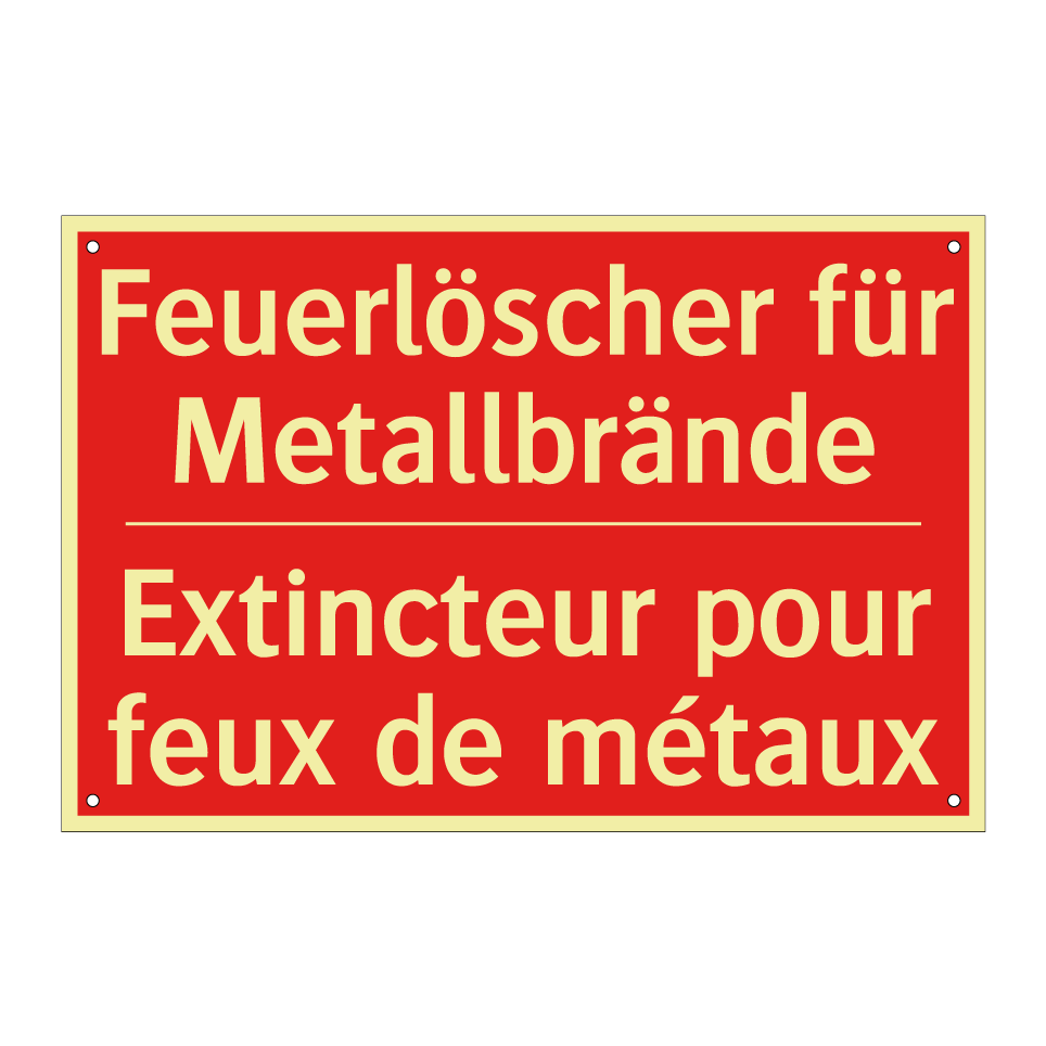 Feuerlöscher für Metallbrände - Extincteur pour feux de métaux