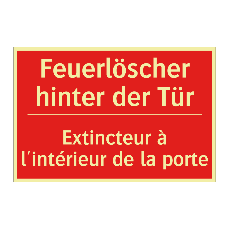 Feuerlöscher hinter der Tür - Extincteur à l'intérieur de la  /.../