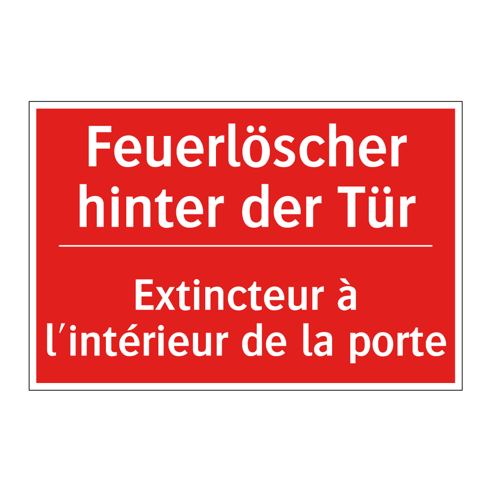 Feuerlöscher hinter der Tür - Extincteur à l'intérieur de la  /.../
