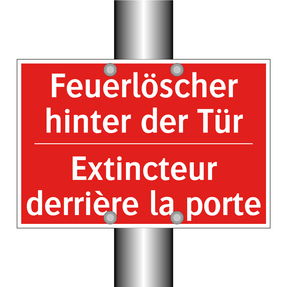 Feuerlöscher hinter der Tür - Extincteur derrière la porte
