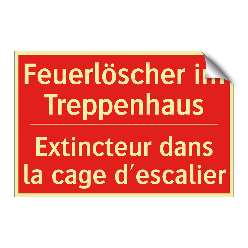 Feuerlöscher im Treppenhaus - Extincteur dans la cage d'escalier /.../