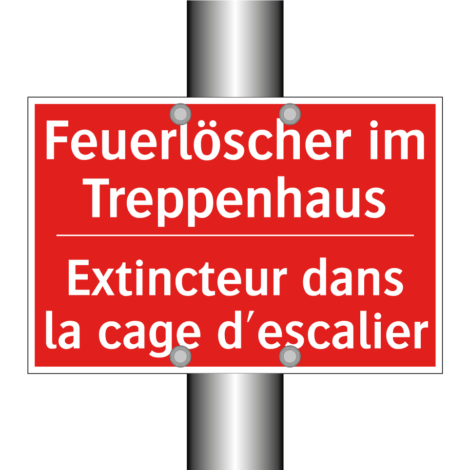 Feuerlöscher im Treppenhaus - Extincteur dans la cage d'escalier /.../