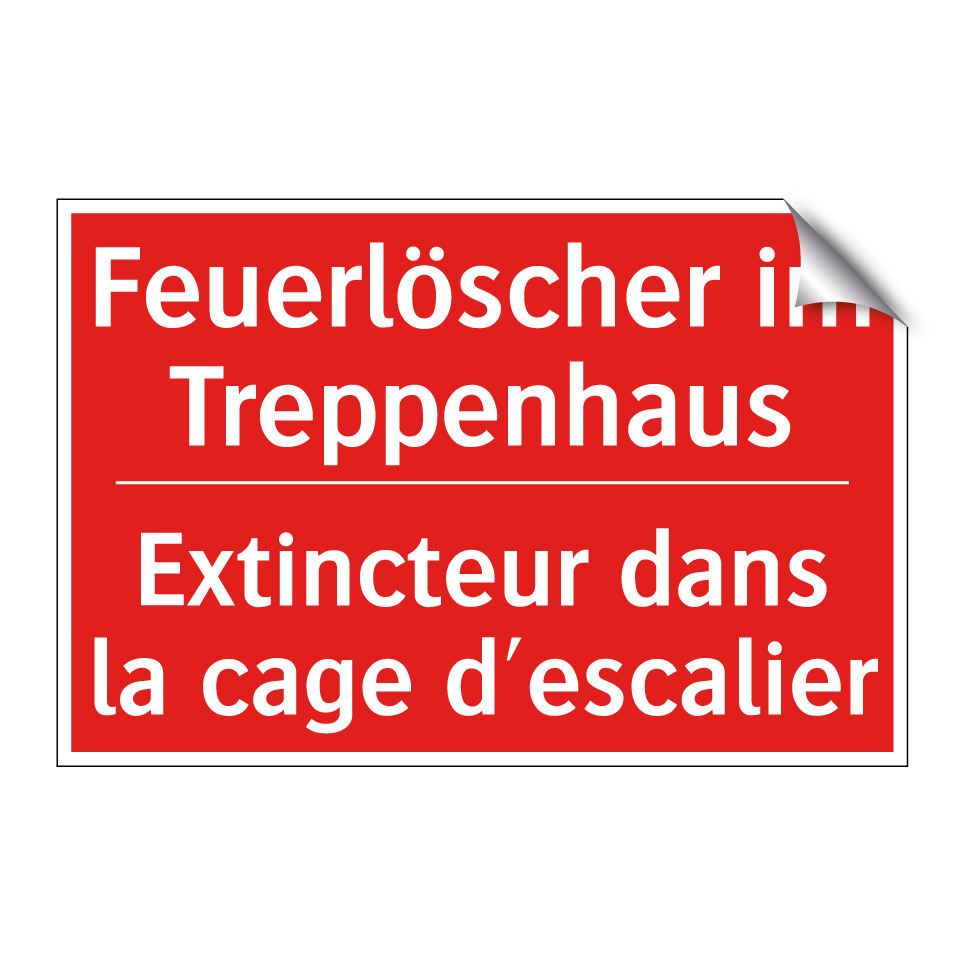 Feuerlöscher im Treppenhaus - Extincteur dans la cage d'escalier /.../