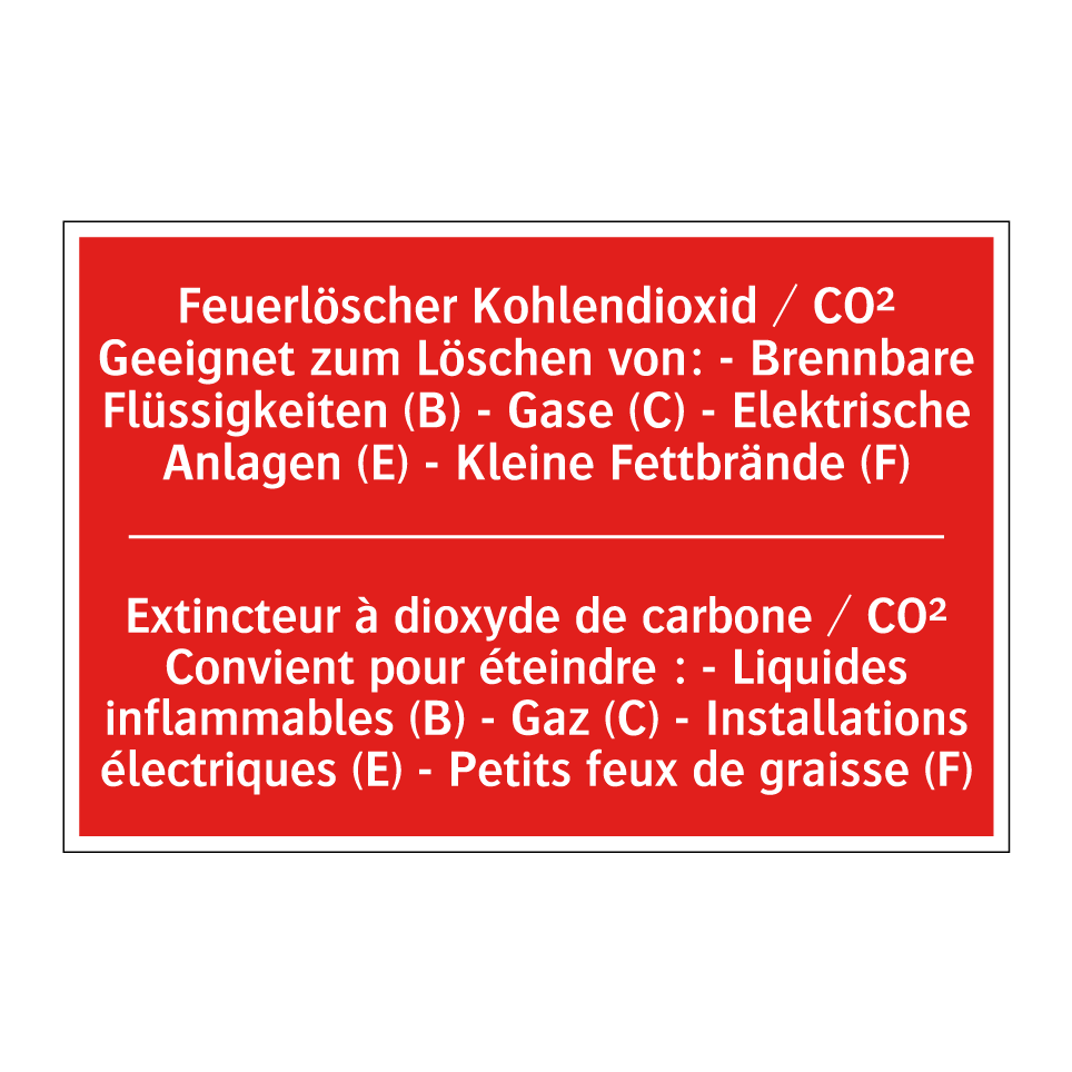 Feuerlöscher Kohlendioxid / CO²  /.../ - Extincteur à dioxyde de carbone  /.../