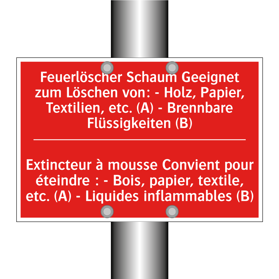 Feuerlöscher Schaum Geeignet zum  /.../ - Extincteur à mousse Convient pour  /.../