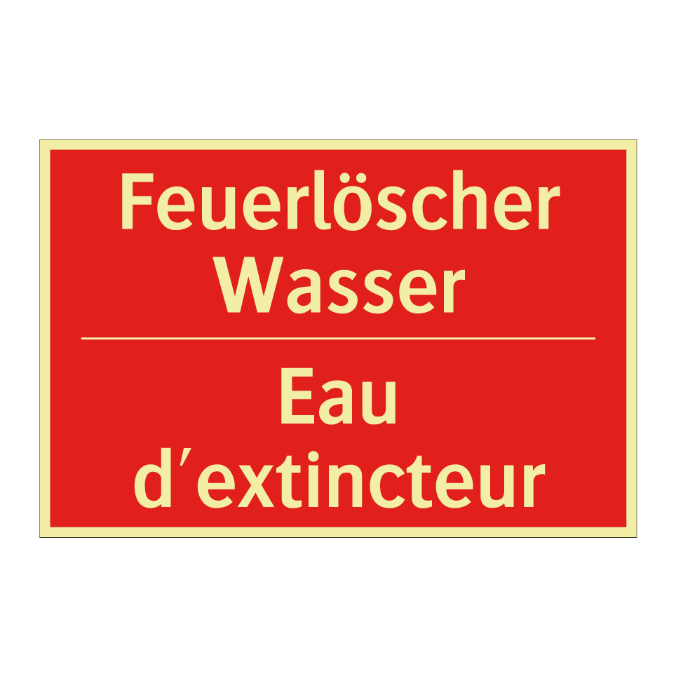Feuerlöscher Wasser - Eau d'extincteur
