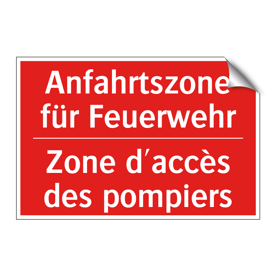 Anfahrtszone für Feuerwehr - Zone d'accès des pompiers