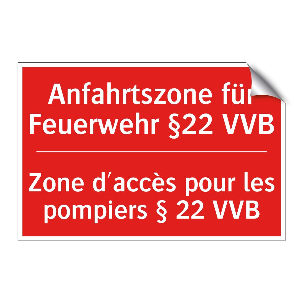 Anfahrtszone für Feuerwehr §22  /.../ - Zone d'accès pour les pompiers  /.../