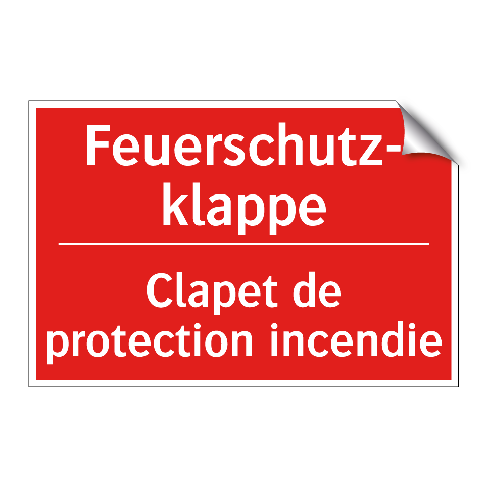 Feuerschutz- klappe - Clapet de protection incendie