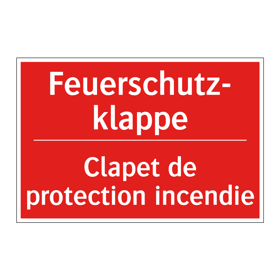 Feuerschutz- klappe - Clapet de protection incendie