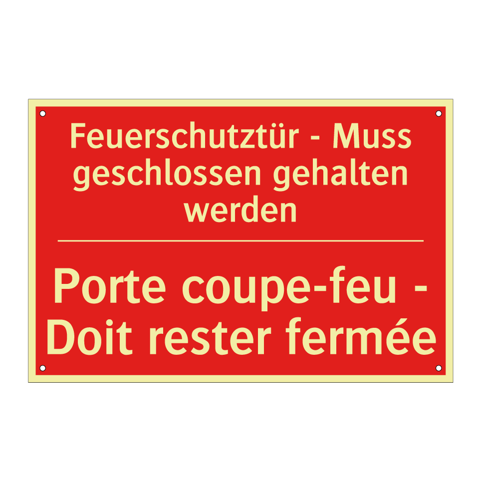 Feuerschutztür - Muss geschlossen  /.../ - Porte coupe-feu - Doit rester  /.../