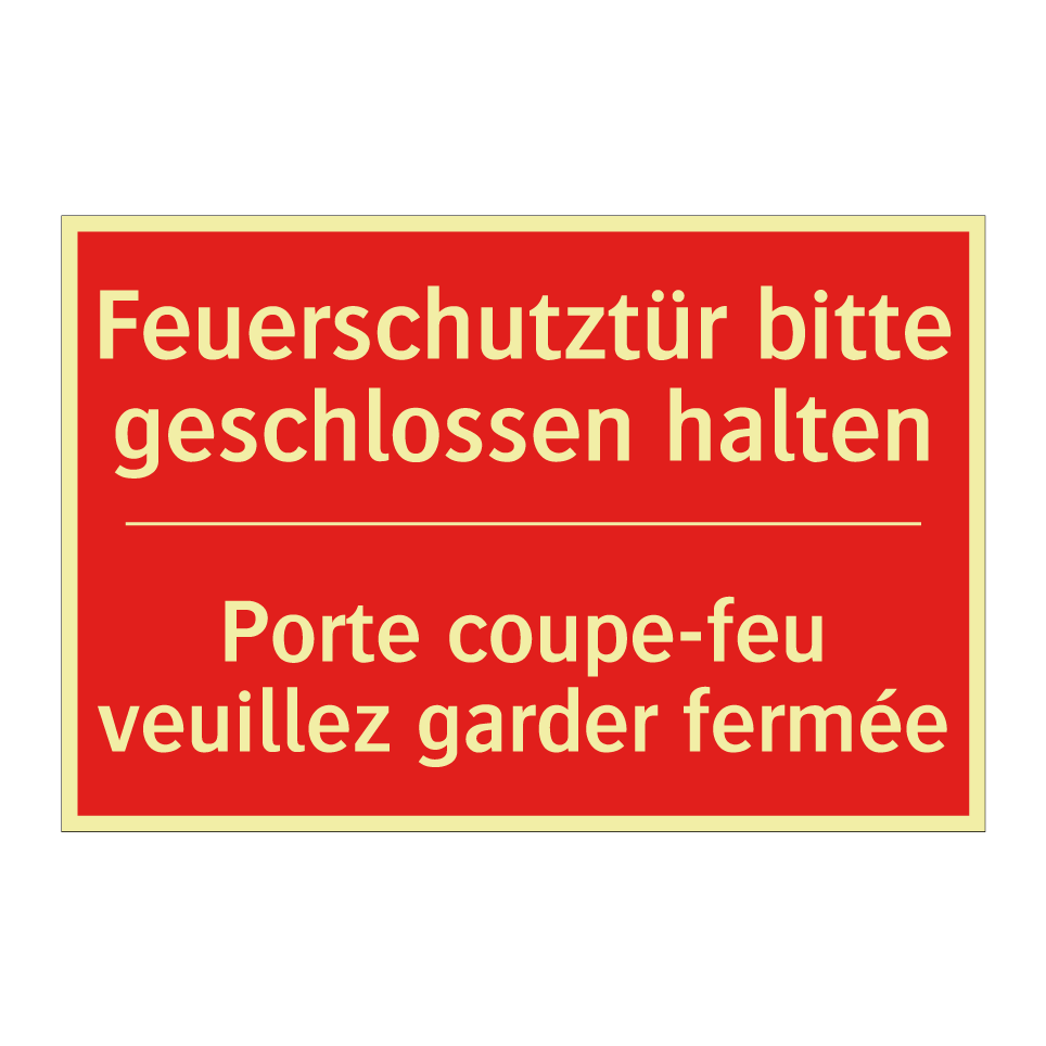 Feuerschutztür bitte geschlossen  /.../ - Porte coupe-feu veuillez garder  /.../