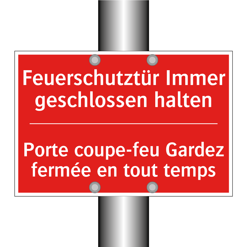 Feuerschutztür Immer geschlossen  /.../ - Porte coupe-feu Gardez fermée  /.../