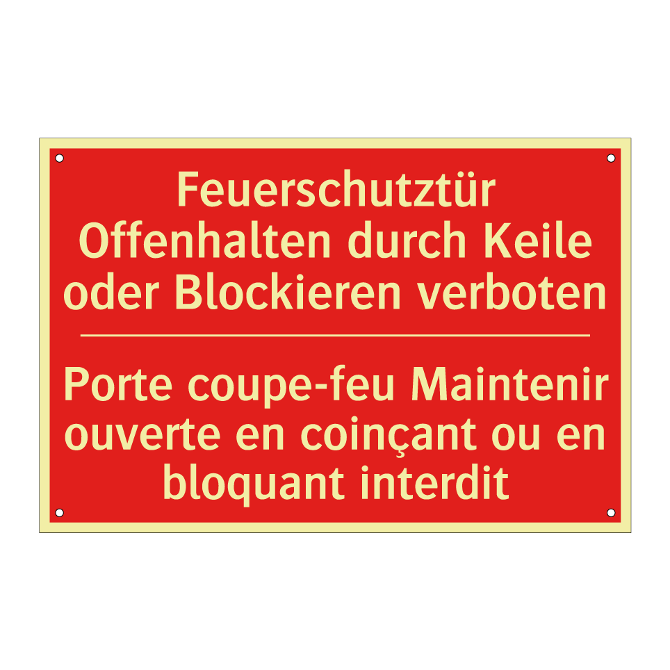 Feuerschutztür Offenhalten durch  /.../ - Porte coupe-feu Maintenir ouverte  /.../