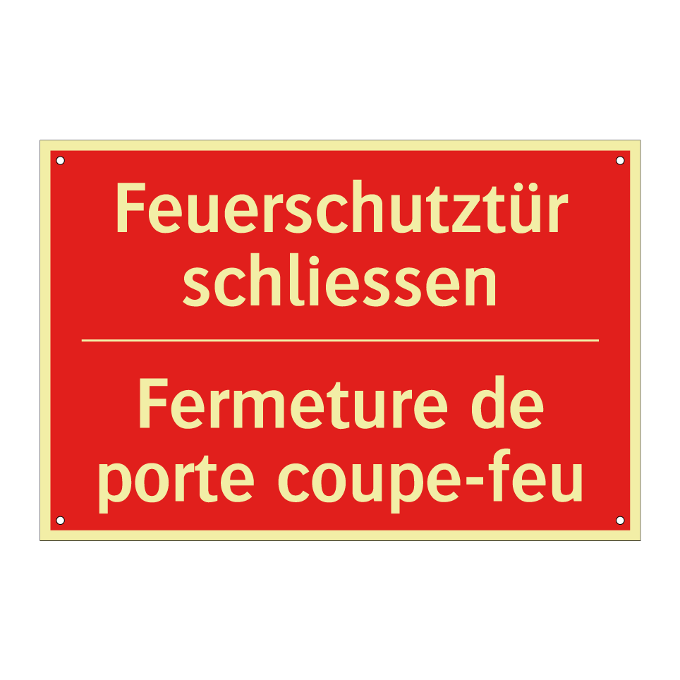 Feuerschutztür schließen - Fermeture de porte coupe-feu
