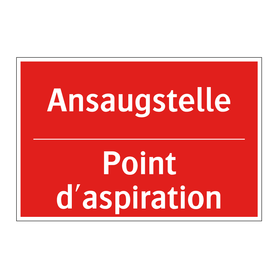 Ansaugstelle - Point d'aspiration