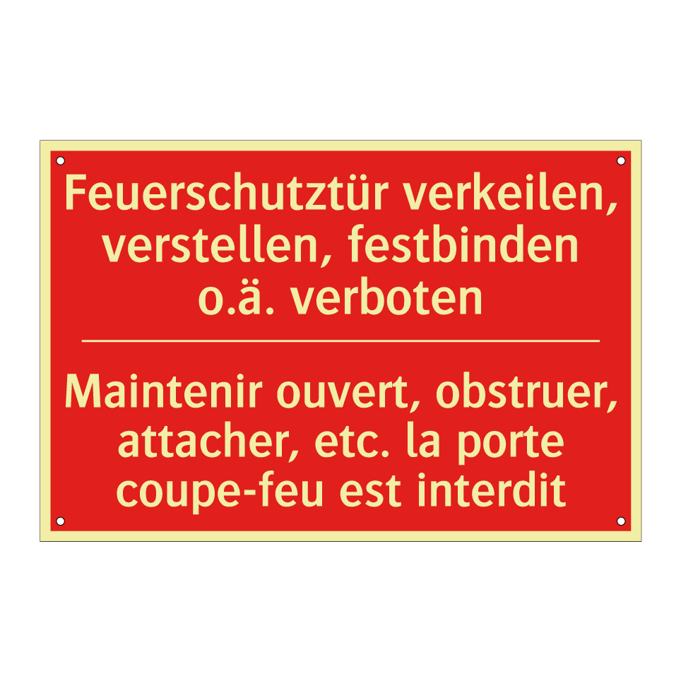 Feuerschutztür verkeilen, verstellen,  /.../ - Maintenir ouvert, obstruer, attacher,  /.../