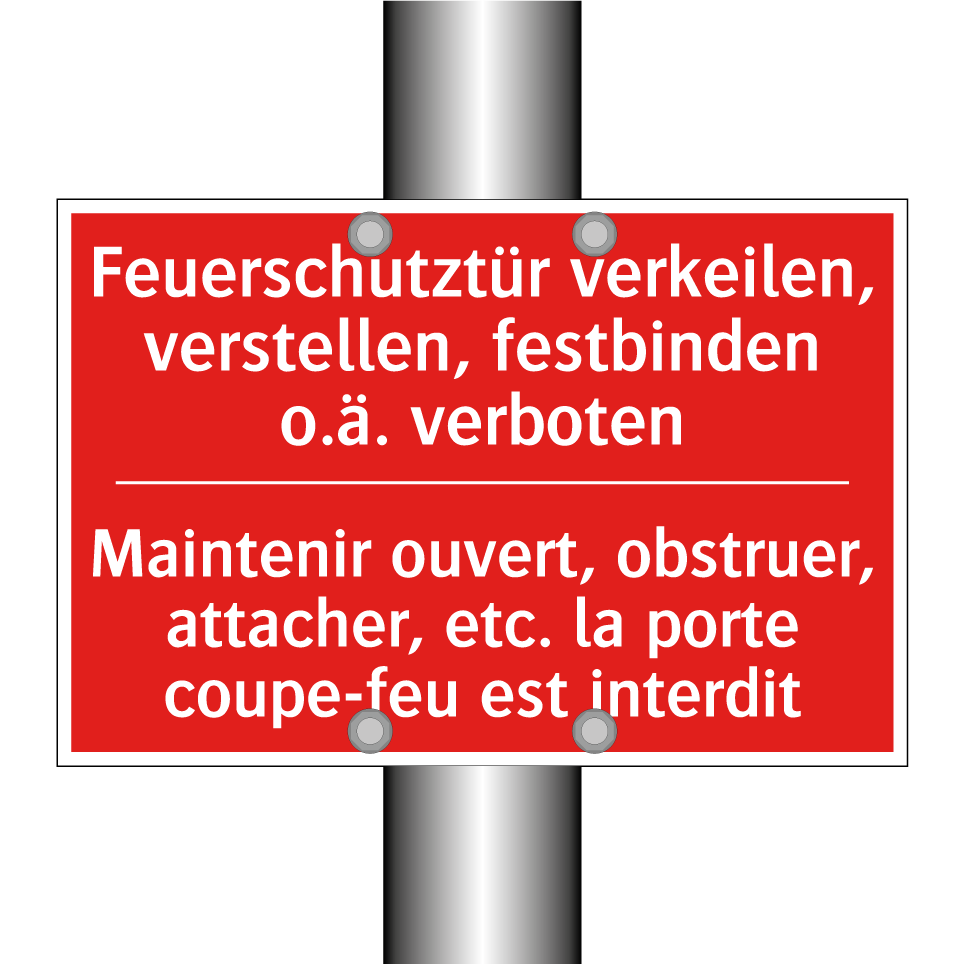 Feuerschutztür verkeilen, verstellen,  /.../ - Maintenir ouvert, obstruer, attacher,  /.../