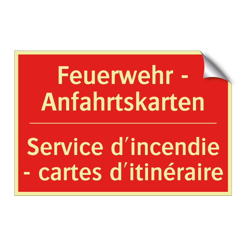 Feuerwehr - Anfahrtskarten - Service d'incendie - cartes d'itinéraire /.../