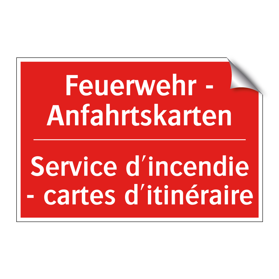 Feuerwehr - Anfahrtskarten - Service d'incendie - cartes d'itinéraire /.../