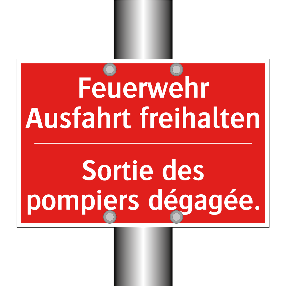 Feuerwehr Ausfahrt freihalten - Sortie des pompiers dégagée.
