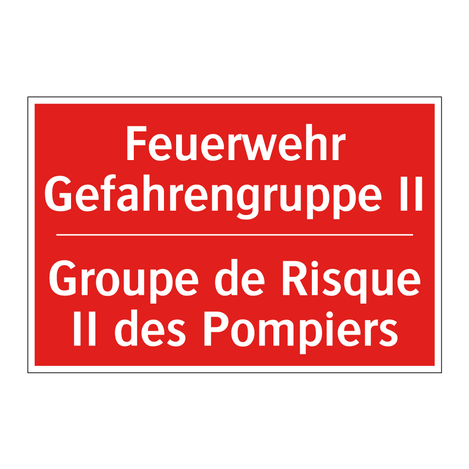 Feuerwehr Gefahrengruppe II - Groupe de Risque II des Pompiers /.../