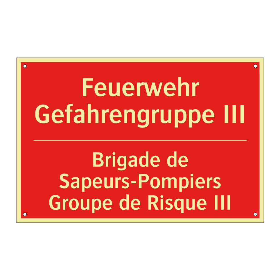 Feuerwehr Gefahrengruppe III - Brigade de Sapeurs-Pompiers Groupe  /.../