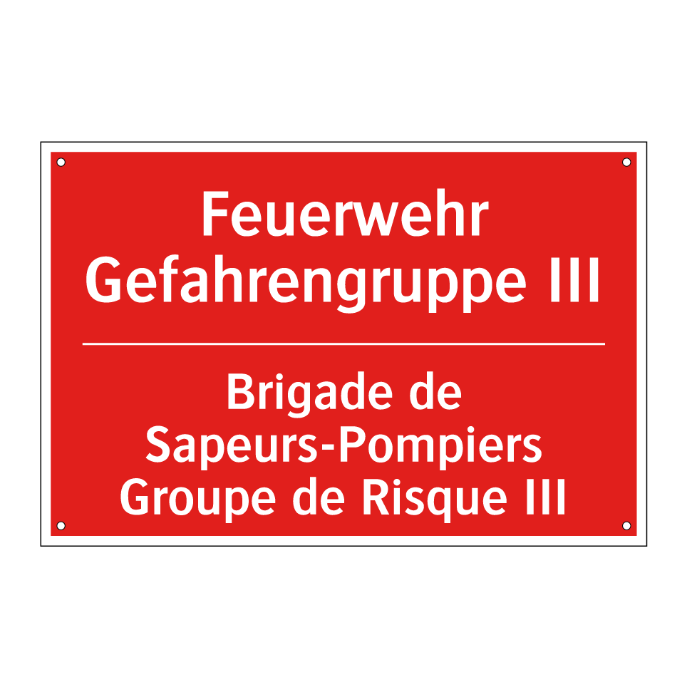 Feuerwehr Gefahrengruppe III - Brigade de Sapeurs-Pompiers Groupe  /.../