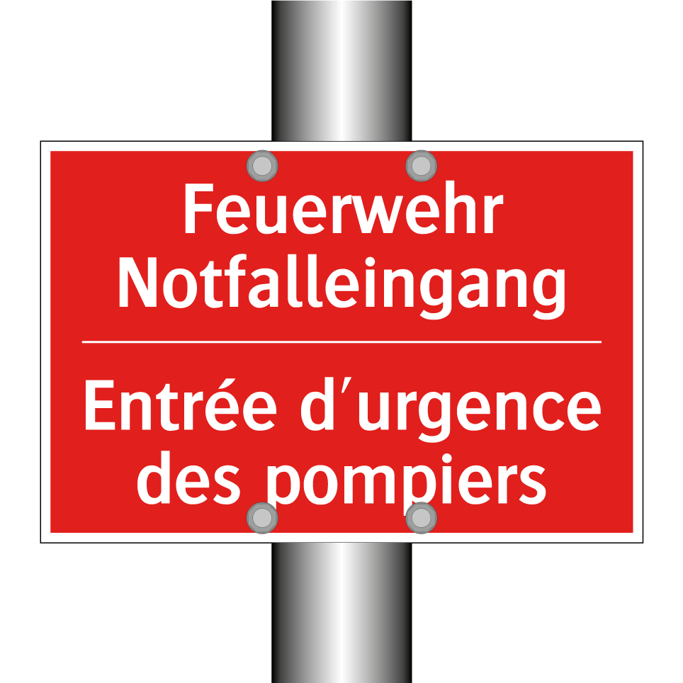 Feuerwehr Notfalleingang - Entrée d'urgence des pompiers