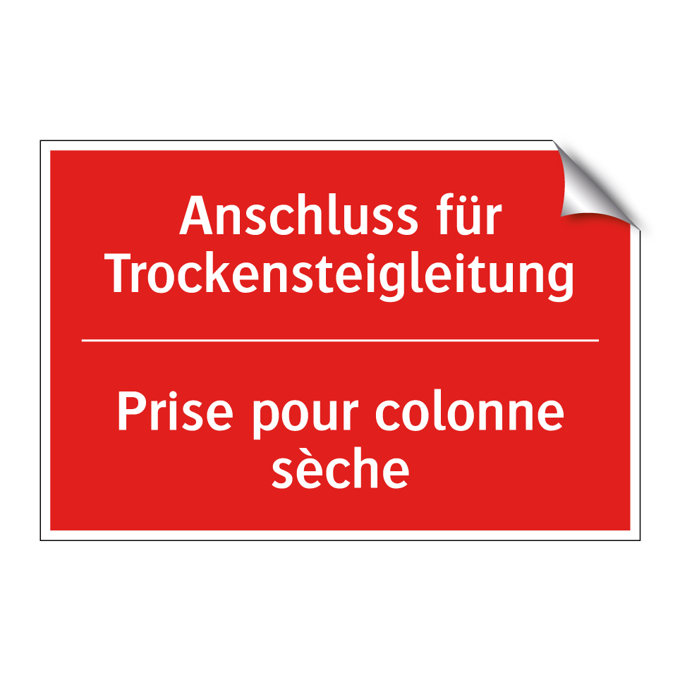 Anschluss für Trockensteigleitung /.../ - Prise pour colonne sèche
