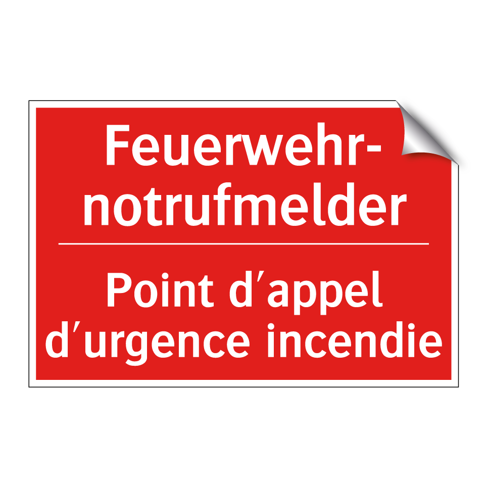 Feuerwehr- notrufmelder - Point d'appel d'urgence incendie /.../