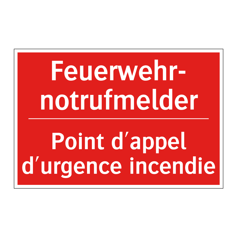 Feuerwehr- notrufmelder - Point d'appel d'urgence incendie /.../