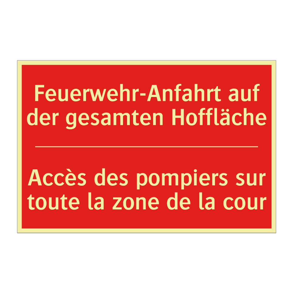 Feuerwehr-Anfahrt auf der gesamten  /.../ - Accès des pompiers sur toute la  /.../