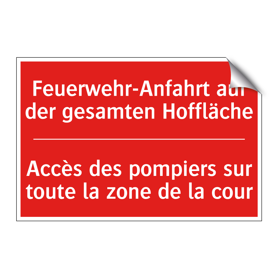 Feuerwehr-Anfahrt auf der gesamten  /.../ - Accès des pompiers sur toute la  /.../