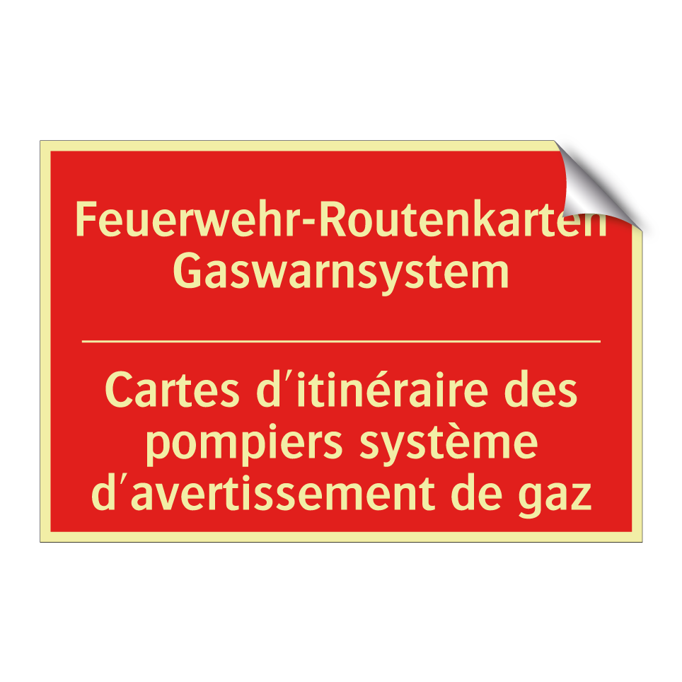 Feuerwehr-Routenkarten Gaswarnsystem /.../ - Cartes d'itinéraire des pompiers  /.../