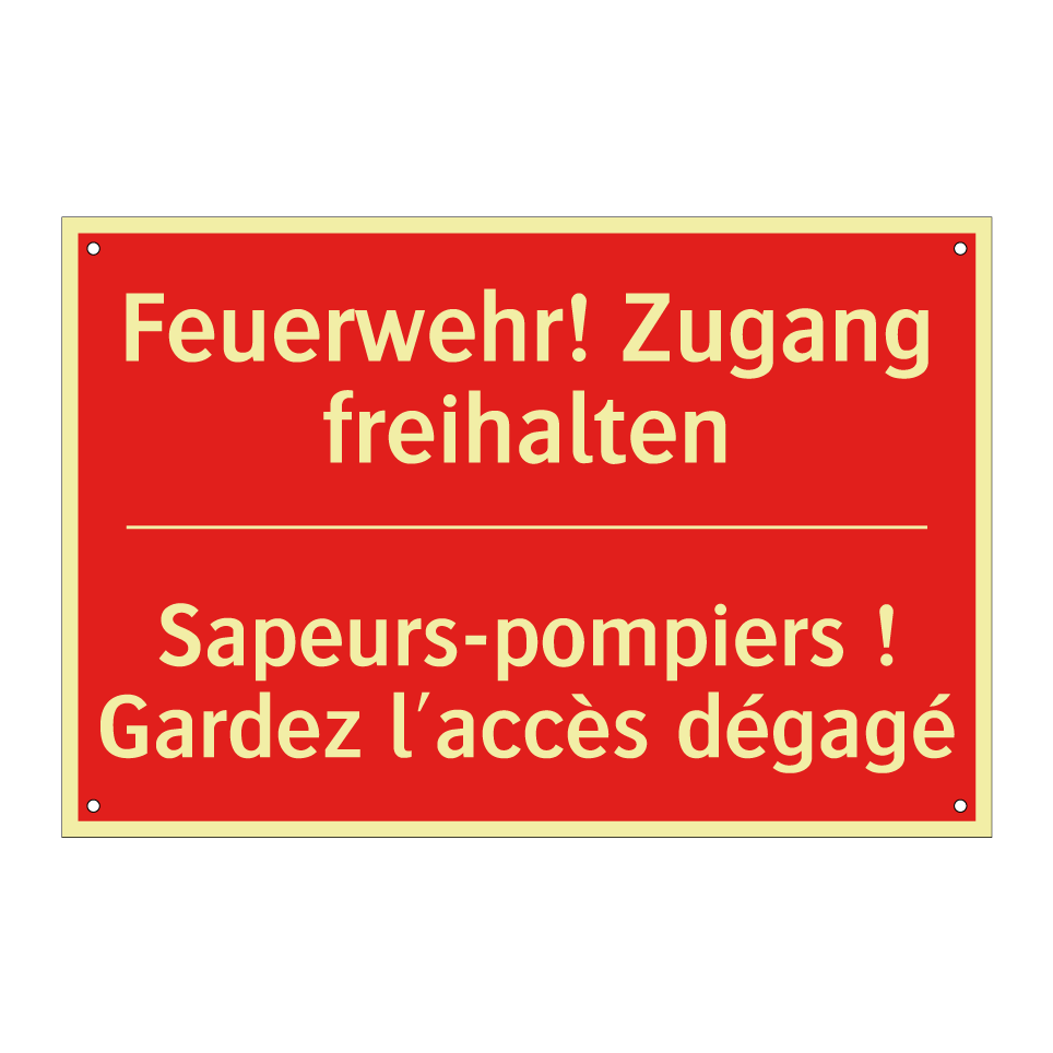 Feuerwehr! Zugang freihalten - Sapeurs-pompiers ! Gardez l'accès  /.../