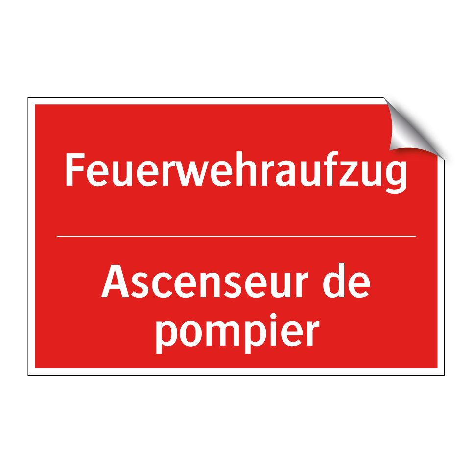Feuerwehraufzug - Ascenseur de pompier