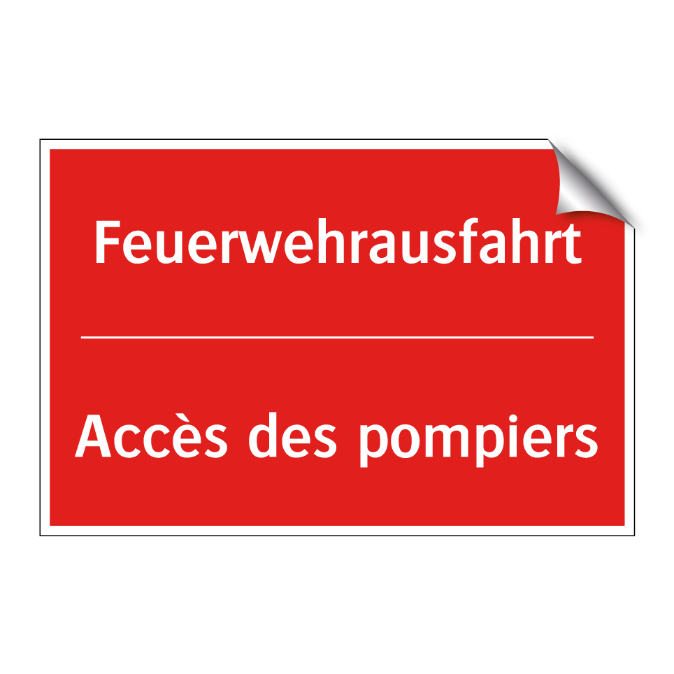 Feuerwehrausfahrt - Accès des pompiers