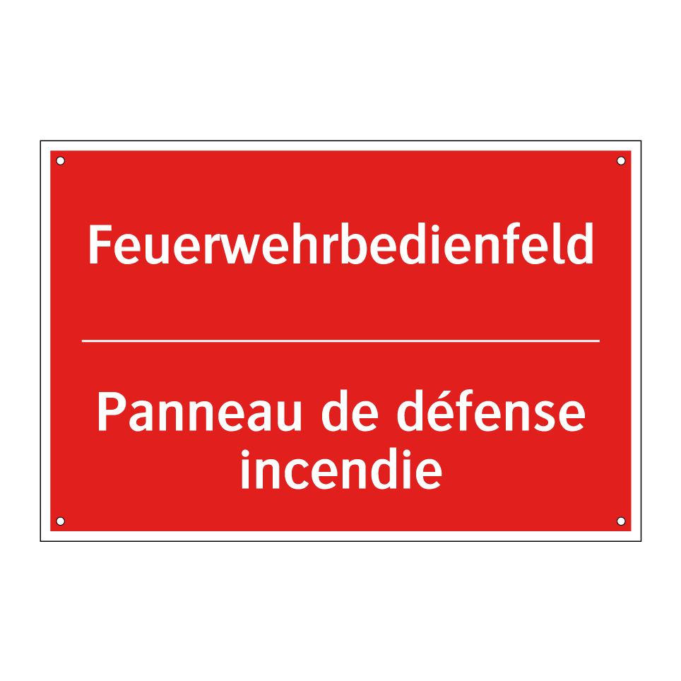 Feuerwehrbedienfeld - Panneau de défense incendie