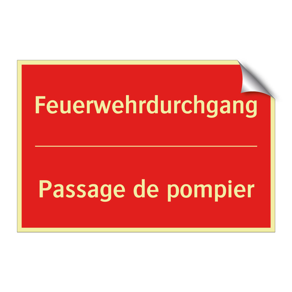 Feuerwehrdurchgang - Passage de pompier