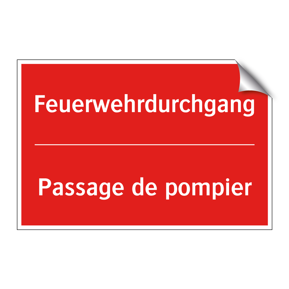 Feuerwehrdurchgang - Passage de pompier